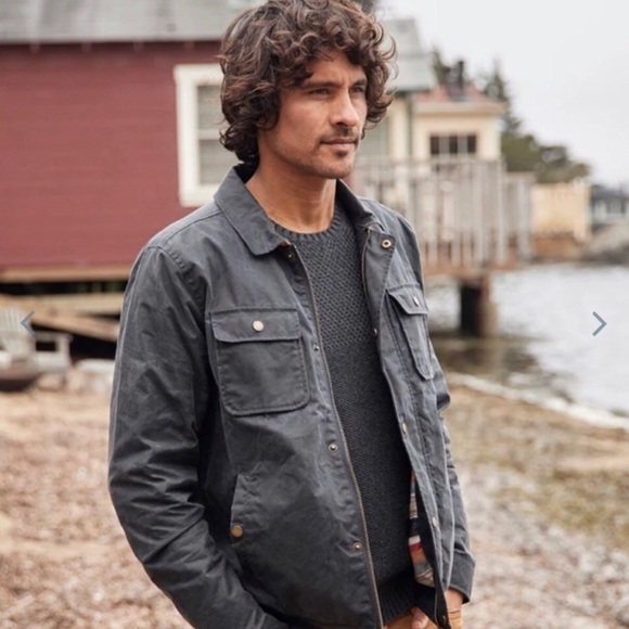 Marine Layer Waxed Trucker Jacket Size 